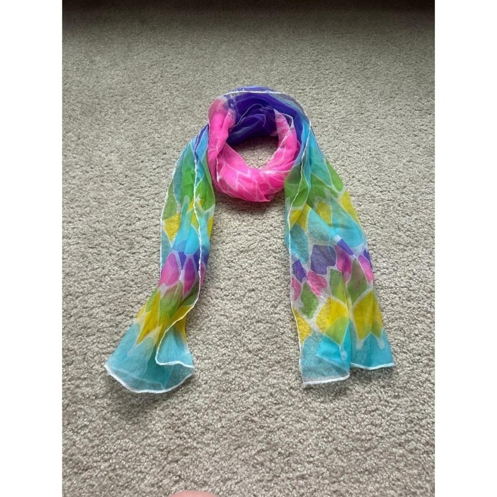 🌈 Abstract Dream Chiffon Scarf 🌈